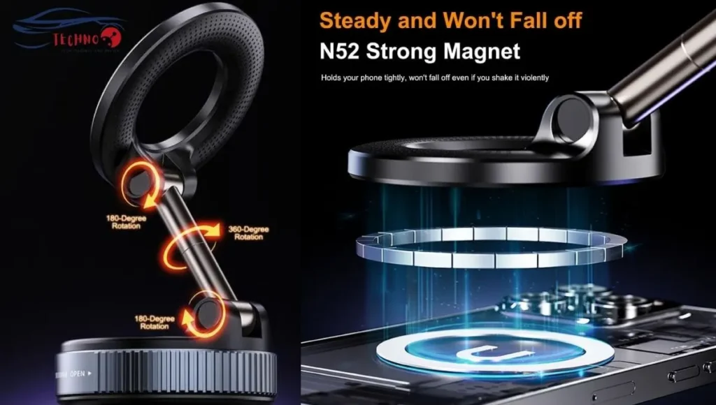 360° Vacuum Magnetic Phones Holder SPECS
