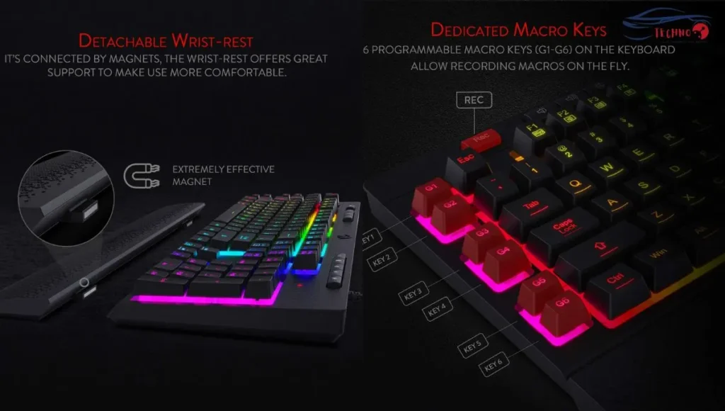 Redragon Shiva Gaming Keyboard specification.